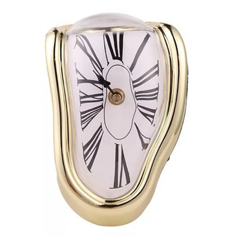 Surreal Melting Distorted Wall Clock - Inspired by Salvador Dali's "The Persistence of Memory